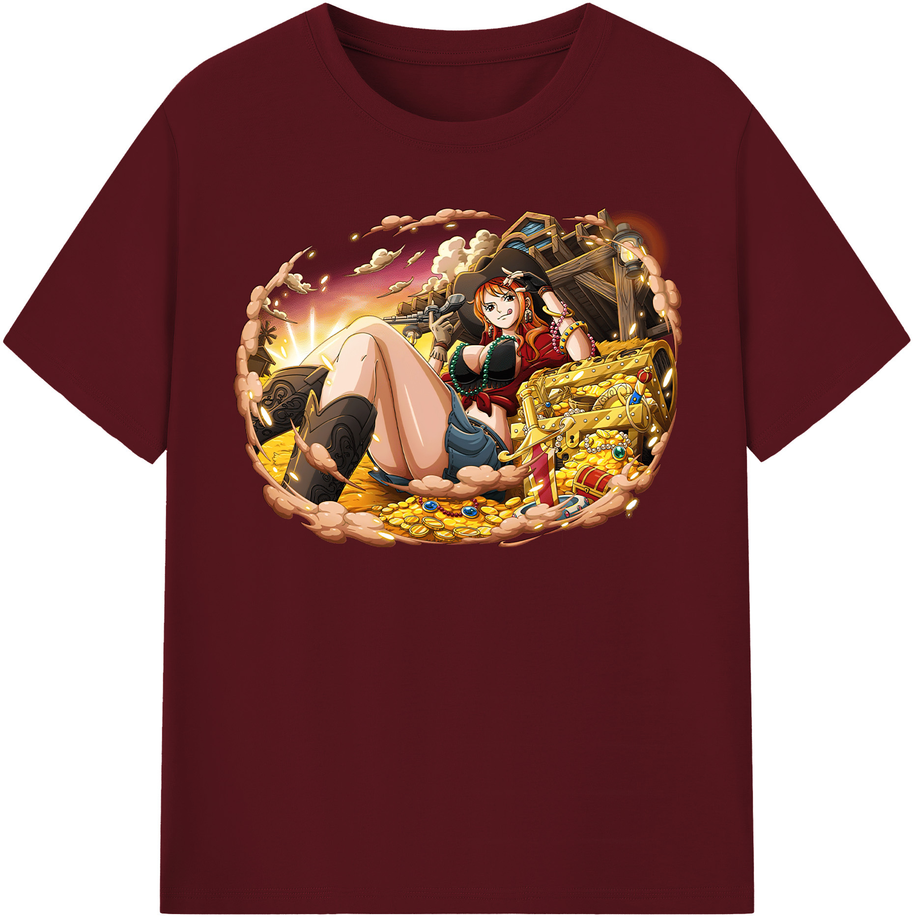 ワンピース ナミ ONE PIECE Nami 綿100％半袖Tシャツ（フロントプリント）